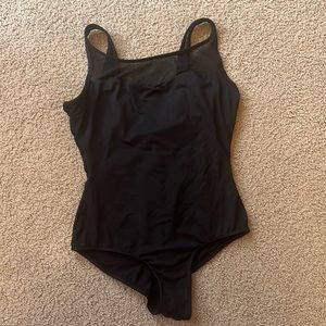 Women’s Black Dance Leotard With Build In Bra
